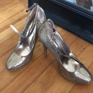 Steve Madden sparkle pumps with ankle strap